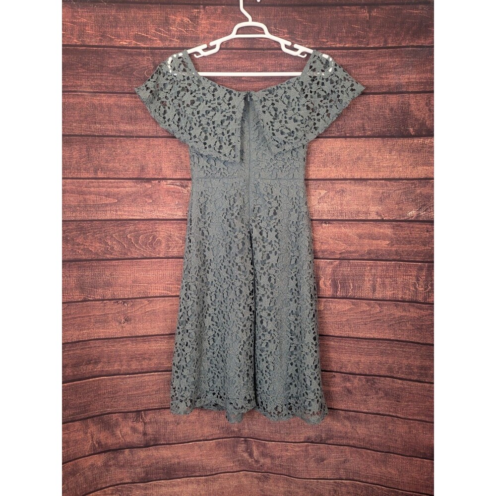 H&M lace off shoulder dress size cottagecore Prairie Preppy Church wedding - Picture 2 of 8
